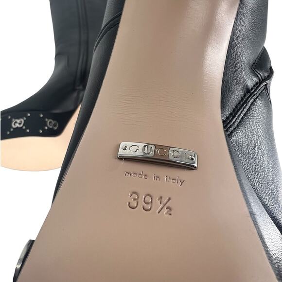 Gucci Black Janaya Platform GG Studded Tall Knee High Boot - Picture 15 of 16